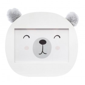 Teddy bear frame with pompom ears