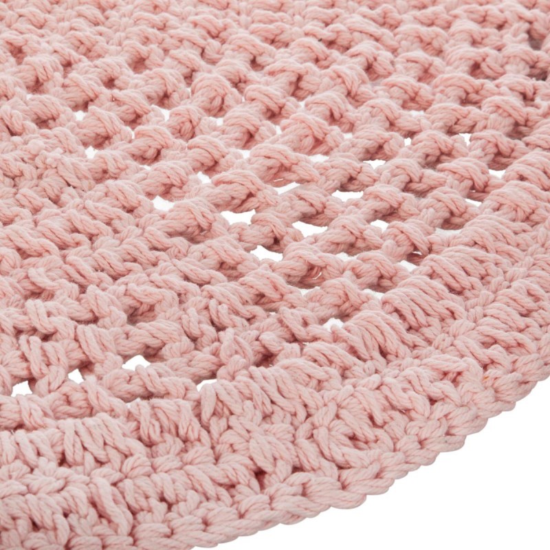 Crochet carpet pink ø90 cm