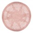 Crochet alfombra rosa  ø90 cm