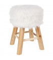 Sully furry stool 30x30x45