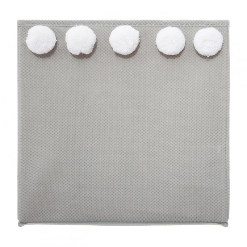 Pompon caixa de armazenamento para crianças 29x29x29cm