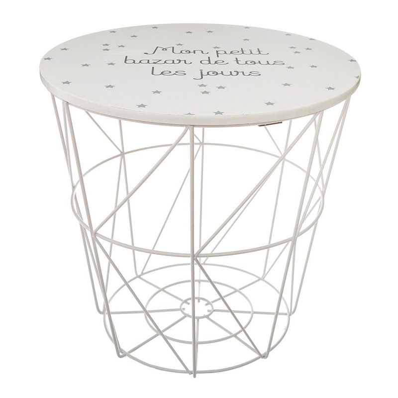Geometric chic basket coffee table 30øx30cm