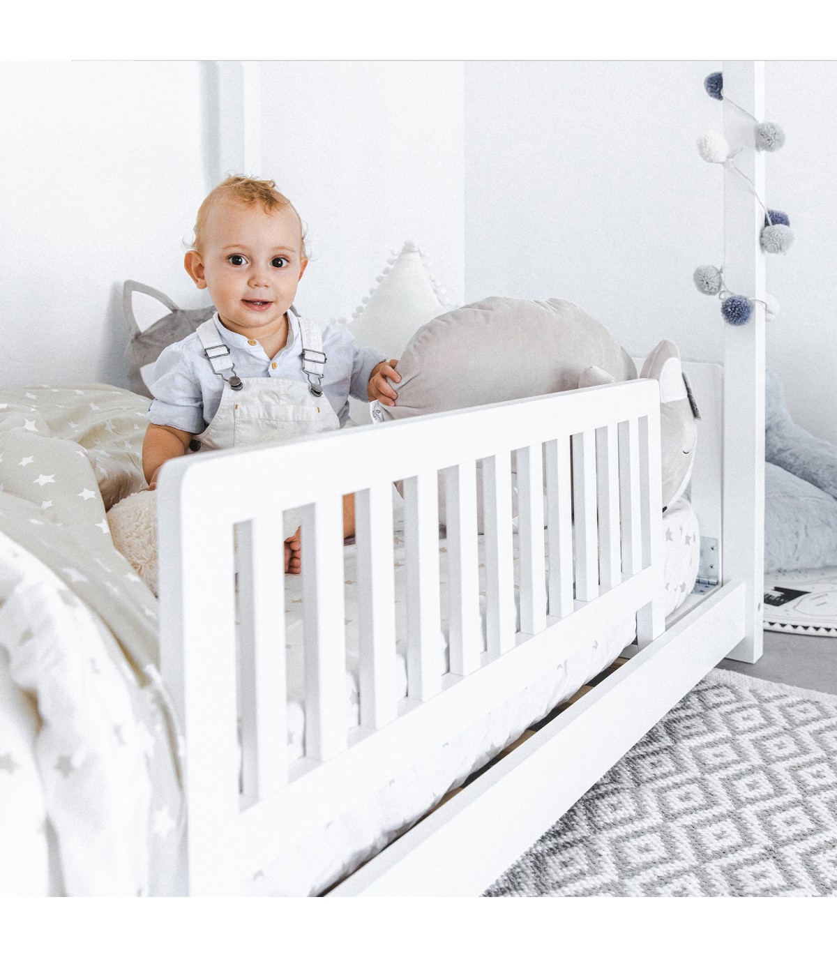 Protection de barre de lit en mousse sûre et confortable pour votre enfant,  citron vert, 14x20x73