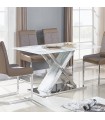 Table basse en verre blanc Houston 78x140x90cm