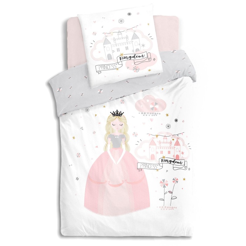 Princess children's duvet cover set. Bed 90x190cm