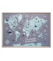 World map picture 50x70x3cm