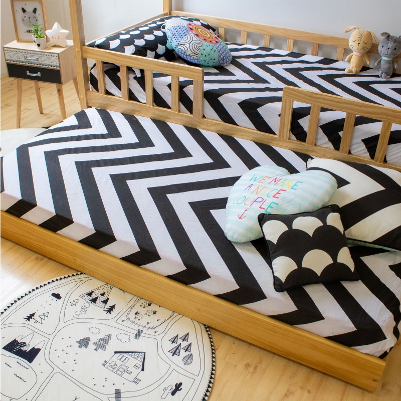 Capa nórdica set 3 peças + almofada regalo algodão branco Wendy 90x190cm