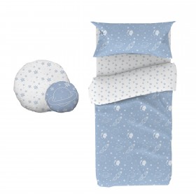 Space duvet cover and cushion set. Bed 90x190cm