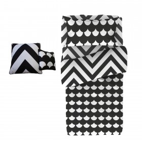 Copripiumino set 3 pezzi + cuscino regalo cotone bianco Wendy 90x190cm