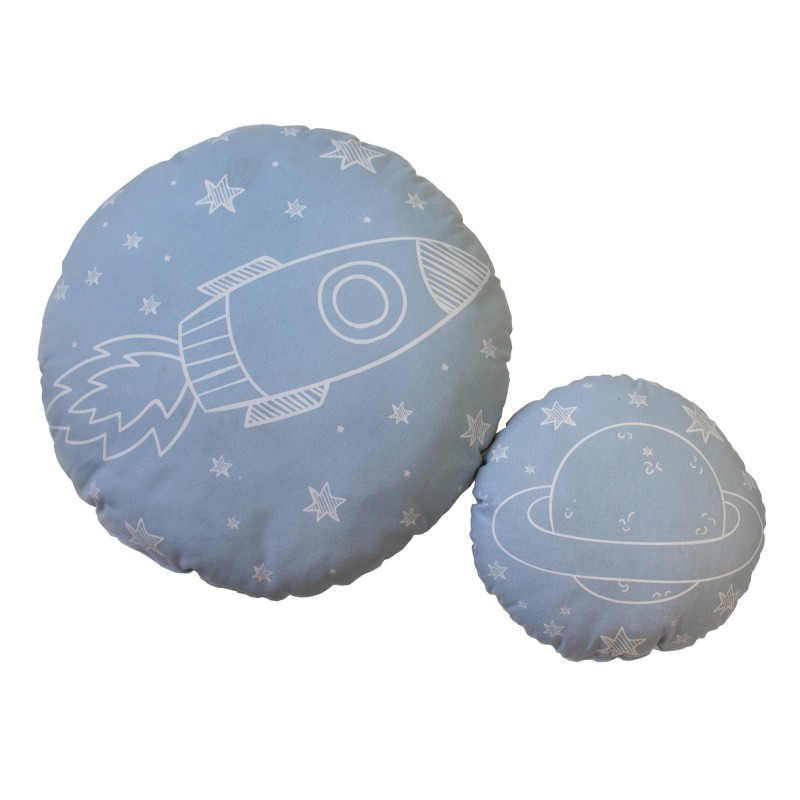 Capa nórdica set 3 peças + almofada regalo algodão azul Space 90x190cm