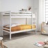 White wooden children's bunk bed Tiana 90x190/90x190cm