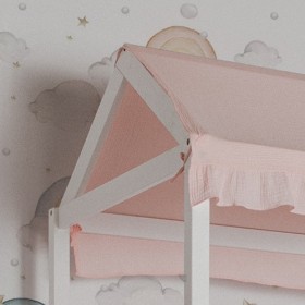 Set tessile per il letto a castello Montessori rosa