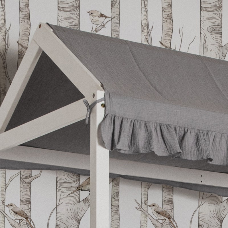 Set tessile per il letto a castello Montessori grigio