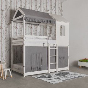 Set tessile per il letto a castello Montessori gris