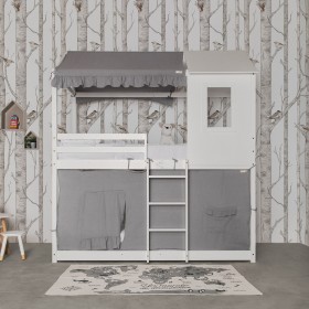 Set tessile per il letto a castello Montessori grigio