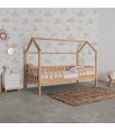 Lit d'enfant Montessori cabane avec barres de lit Sawyer 90x190cm