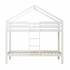 Lit superposé maison en bois Happy blanche 90x190/90x190cm