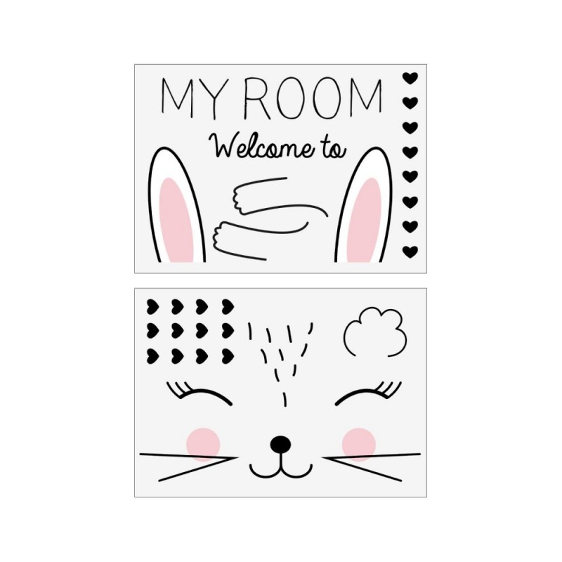 My room Autocolante decorativo para coelhinhos 50x70cm