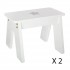 Star Silver reversible desk 51x57øcm + 2 stools 26x36x19cm